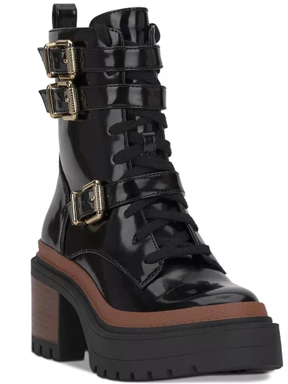 Jessica Simpson Juelna Mid-Shaft Combat Boots – Black – Size 7M